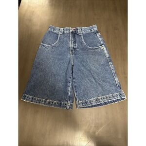 Vtg 90s JNCO Jeans Shorts Big Crown Baggy Hiphop Grunge Jorts USA Size 26 Skater